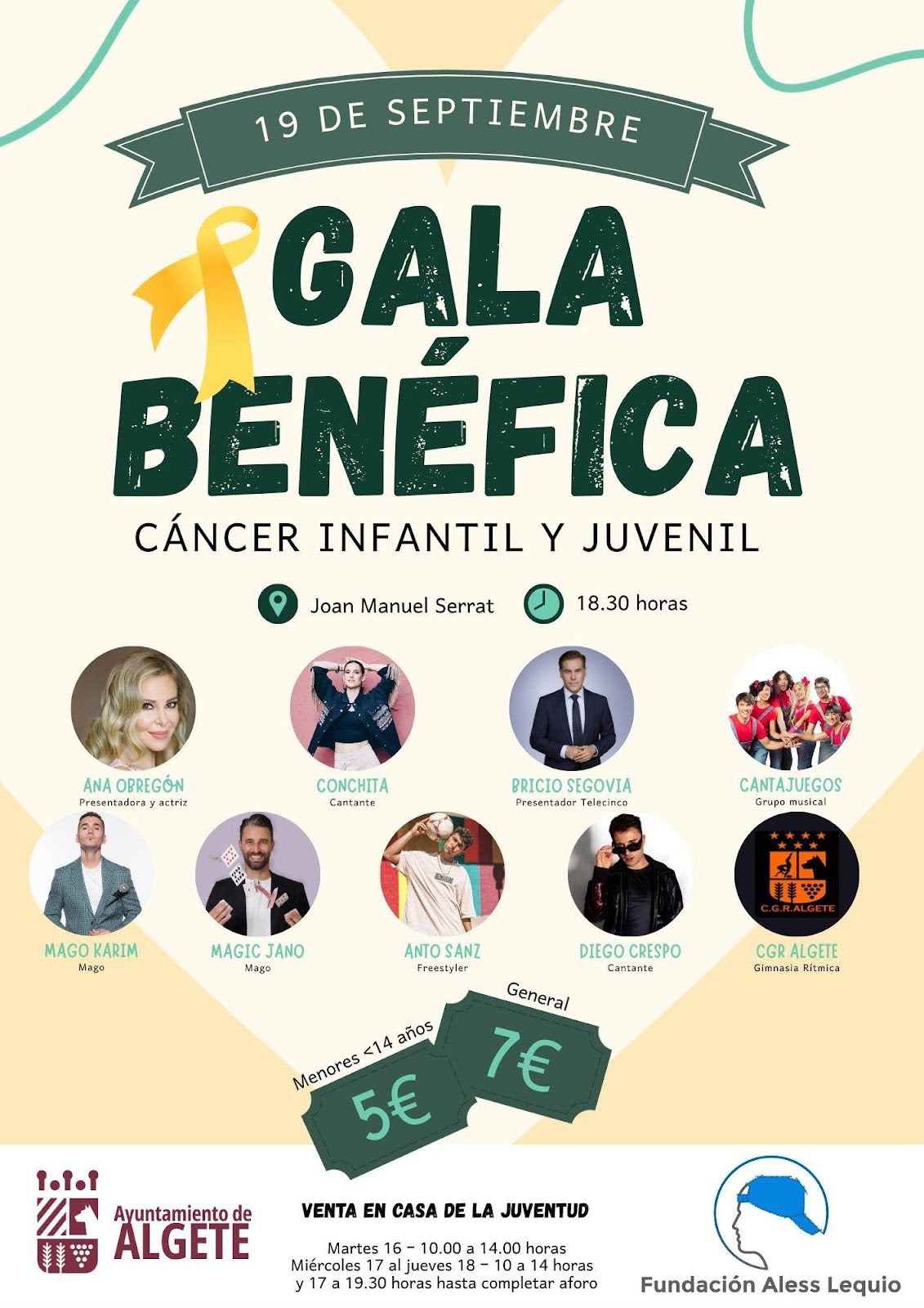 Convocatoria Gala solidaria “Unidos contra el cáncer infantil y juvenil”