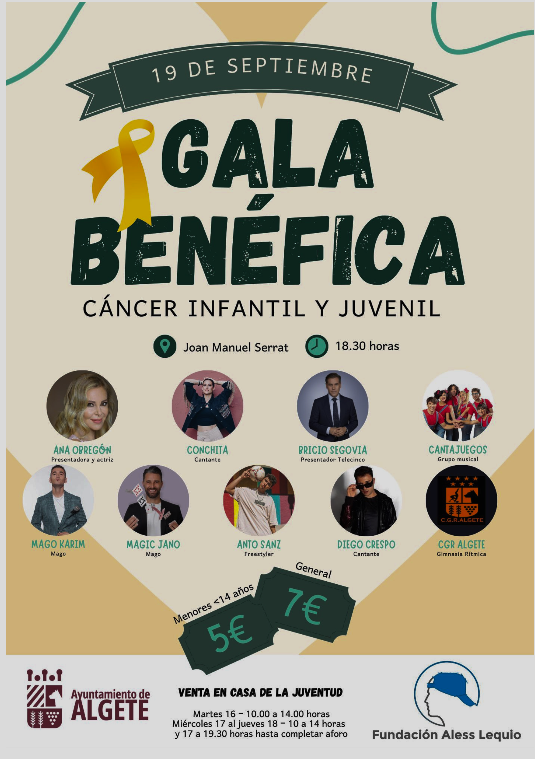 Convocatoria Gala solidaria “Unidos contra el cáncer infantil y juvenil”